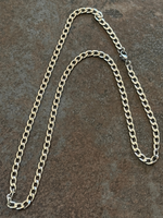 5mm Cuban Chain - White Gold