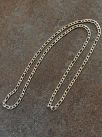 5mm Figaro Chain - White Gold