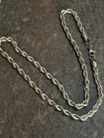 6mm Rope Chain - White Gold